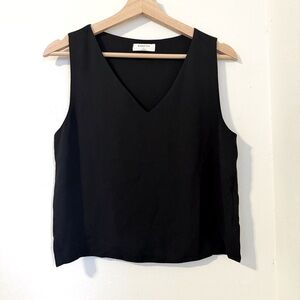 Babaton matte satin drape v-neck tank